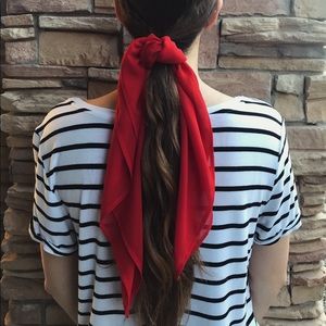 Cherry Red Hair Scarf